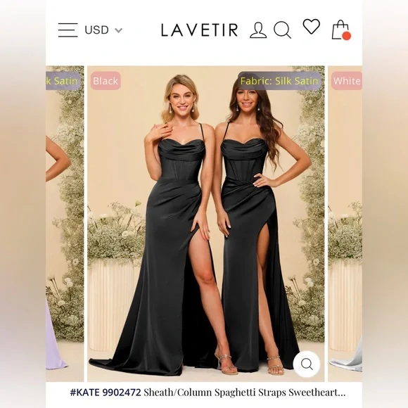 Lavetir Dresses | US Size 16 Black Bridesmaids Dress from Lavetir | Color: Black | Size: 16
